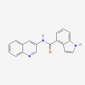 molecular formula C18H13N3O B6952454 N-quinolin-3-yl-1H-indole-4-carboxamide 
