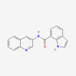 molecular formula C18H13N3O B6952474 N-quinolin-3-yl-1H-indole-7-carboxamide 