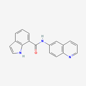 molecular formula C18H13N3O B6952479 N-quinolin-6-yl-1H-indole-7-carboxamide 