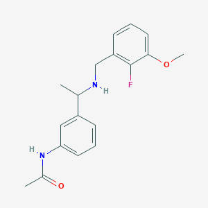 molecular formula C18H21FN2O2 B6952612 N-[3-[1-[(2-fluoro-3-methoxyphenyl)methylamino]ethyl]phenyl]acetamide 