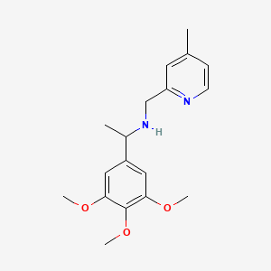 molecular formula C18H24N2O3 B6952748 N-[(4-methylpyridin-2-yl)methyl]-1-(3,4,5-trimethoxyphenyl)ethanamine 