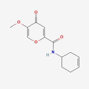 molecular formula C13H15NO4 B6952797 N-cyclohex-3-en-1-yl-5-methoxy-4-oxopyran-2-carboxamide 