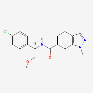 molecular formula C17H20ClN3O2 B6952853 N-[1-(4-chlorophenyl)-2-hydroxyethyl]-1-methyl-4,5,6,7-tetrahydroindazole-6-carboxamide 
