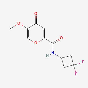 molecular formula C11H11F2NO4 B6952876 N-(3,3-difluorocyclobutyl)-5-methoxy-4-oxopyran-2-carboxamide 