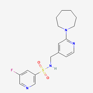 molecular formula C17H21FN4O2S B6953087 N-[[2-(azepan-1-yl)pyridin-4-yl]methyl]-5-fluoropyridine-3-sulfonamide 