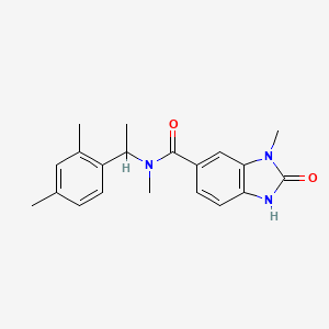 molecular formula C20H23N3O2 B6953323 N-[1-(2,4-dimethylphenyl)ethyl]-N,3-dimethyl-2-oxo-1H-benzimidazole-5-carboxamide 