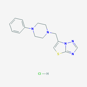 Thiazolo(3,2-b)(1,2,4)triazole, 6-((4-phenyl-1-piperazinyl)methyl)-, monohydrochloride