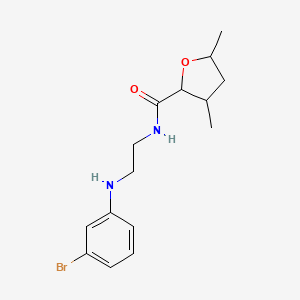 molecular formula C15H21BrN2O2 B6953441 N-[2-(3-bromoanilino)ethyl]-3,5-dimethyloxolane-2-carboxamide 