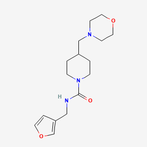 molecular formula C16H25N3O3 B6953598 N-(furan-3-ylmethyl)-4-(morpholin-4-ylmethyl)piperidine-1-carboxamide 