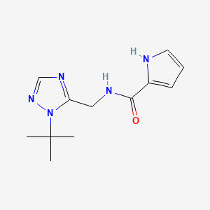 molecular formula C12H17N5O B6953650 N-[(2-tert-butyl-1,2,4-triazol-3-yl)methyl]-1H-pyrrole-2-carboxamide 