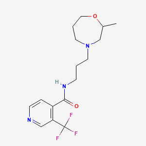 molecular formula C16H22F3N3O2 B6953714 N-[3-(2-methyl-1,4-oxazepan-4-yl)propyl]-3-(trifluoromethyl)pyridine-4-carboxamide 