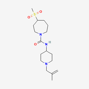 molecular formula C17H31N3O3S B6953764 N-[1-(2-methylprop-2-enyl)piperidin-4-yl]-4-methylsulfonylazepane-1-carboxamide 