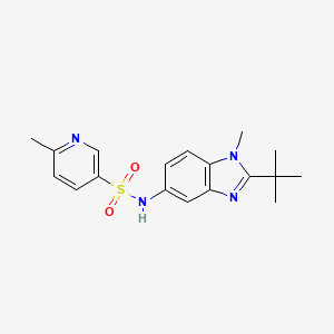 molecular formula C18H22N4O2S B6953839 N-(2-tert-butyl-1-methylbenzimidazol-5-yl)-6-methylpyridine-3-sulfonamide 