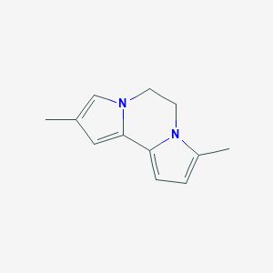 molecular formula C12H14N2 B069541 Dipyrrolo[1,2-a:2,1-c]pyrazine, 5,6-dihydro-2,8-dimethyl-(9CI) CAS No. 176916-76-0
