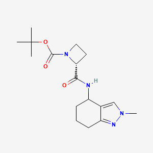 molecular formula C17H26N4O3 B6954256 tert-butyl (2R)-2-[(2-methyl-4,5,6,7-tetrahydroindazol-4-yl)carbamoyl]azetidine-1-carboxylate 
