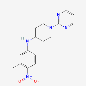 molecular formula C16H19N5O2 B6954569 N-(3-methyl-4-nitrophenyl)-1-pyrimidin-2-ylpiperidin-4-amine 