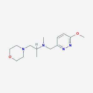 molecular formula C14H24N4O2 B6954623 N-[(6-methoxypyridazin-3-yl)methyl]-N-methyl-1-morpholin-4-ylpropan-2-amine 