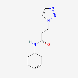 molecular formula C11H16N4O B6954725 N-cyclohex-3-en-1-yl-3-(triazol-1-yl)propanamide 