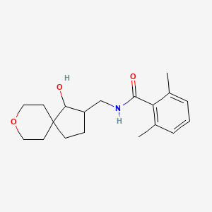 molecular formula C19H27NO3 B6954873 N-[(4-hydroxy-8-oxaspiro[4.5]decan-3-yl)methyl]-2,6-dimethylbenzamide 