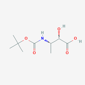 molecular formula C9H17NO5 B069549 Butanoic acid, 3-[[(1,1-dimethylethoxy)carbonyl]amino]-2-hydroxy-, (2S,3S)- CAS No. 174282-86-1
