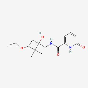 molecular formula C15H22N2O4 B6954998 N-[(3-ethoxy-1-hydroxy-2,2-dimethylcyclobutyl)methyl]-6-oxo-1H-pyridine-2-carboxamide 