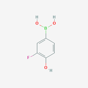 molecular formula C6H6BFO3 B069552 3-fluoro-4-hydroxyphenylboronic acid CAS No. 182344-14-5