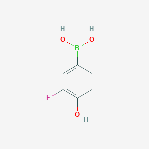 molecular formula C6H6BFO3 B069552 (3-氟-4-羟基苯基)硼酸 CAS No. 182344-14-5