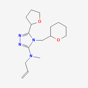 molecular formula C16H26N4O2 B6955301 N-methyl-4-(oxan-2-ylmethyl)-5-(oxolan-2-yl)-N-prop-2-enyl-1,2,4-triazol-3-amine 