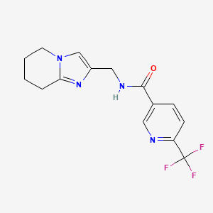 molecular formula C15H15F3N4O B6955314 N-(5,6,7,8-tetrahydroimidazo[1,2-a]pyridin-2-ylmethyl)-6-(trifluoromethyl)pyridine-3-carboxamide 