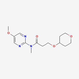 molecular formula C14H21N3O4 B6955392 N-(5-methoxypyrimidin-2-yl)-N-methyl-3-(oxan-4-yloxy)propanamide 