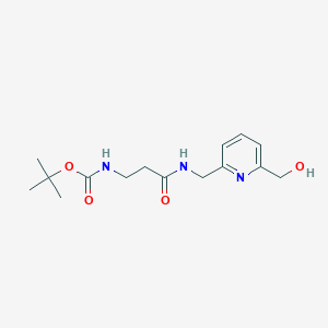 molecular formula C15H23N3O4 B6955440 tert-butyl N-[3-[[6-(hydroxymethyl)pyridin-2-yl]methylamino]-3-oxopropyl]carbamate 