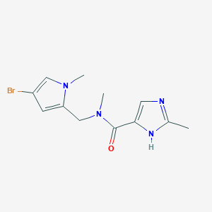 molecular formula C12H15BrN4O B6955504 N-[(4-bromo-1-methylpyrrol-2-yl)methyl]-N,2-dimethyl-1H-imidazole-5-carboxamide 