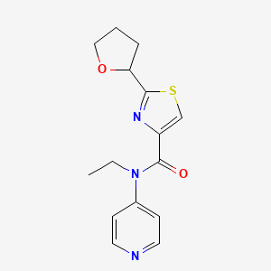 molecular formula C15H17N3O2S B6955511 N-ethyl-2-(oxolan-2-yl)-N-pyridin-4-yl-1,3-thiazole-4-carboxamide 