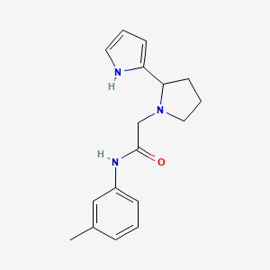 molecular formula C17H21N3O B6955543 N-(3-methylphenyl)-2-[2-(1H-pyrrol-2-yl)pyrrolidin-1-yl]acetamide 