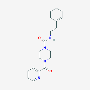 molecular formula C19H26N4O2 B6955664 N-[2-(cyclohexen-1-yl)ethyl]-4-(pyridine-2-carbonyl)piperazine-1-carboxamide 