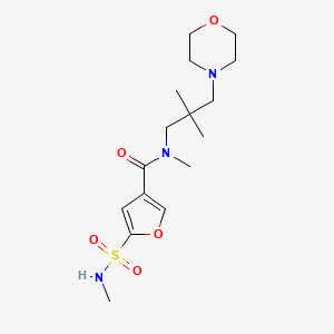 molecular formula C16H27N3O5S B6955728 N-(2,2-dimethyl-3-morpholin-4-ylpropyl)-N-methyl-5-(methylsulfamoyl)furan-3-carboxamide 