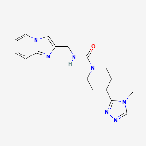 molecular formula C17H21N7O B6955753 N-(imidazo[1,2-a]pyridin-2-ylmethyl)-4-(4-methyl-1,2,4-triazol-3-yl)piperidine-1-carboxamide 