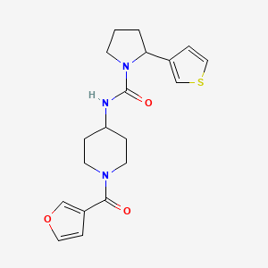 molecular formula C19H23N3O3S B6955840 N-[1-(furan-3-carbonyl)piperidin-4-yl]-2-thiophen-3-ylpyrrolidine-1-carboxamide 