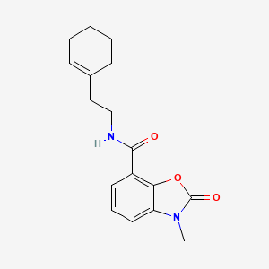 molecular formula C17H20N2O3 B6955866 N-[2-(cyclohexen-1-yl)ethyl]-3-methyl-2-oxo-1,3-benzoxazole-7-carboxamide 