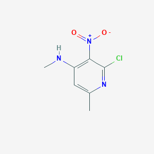 molecular formula C7H8ClN3O2 B069559 2-Chloro-N,6-dimethyl-3-nitropyridin-4-amine CAS No. 182257-03-0