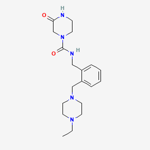 molecular formula C19H29N5O2 B6955909 N-[[2-[(4-ethylpiperazin-1-yl)methyl]phenyl]methyl]-3-oxopiperazine-1-carboxamide 