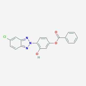 molecular formula C19H12ClN3O3 B069560 4-(5-Chloro-2H-benzo[d][1,2,3]triazol-2-yl)-3-hydroxyphenyl benzoate CAS No. 169198-72-5