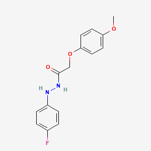 molecular formula C15H15FN2O3 B6956216 N'-(4-fluorophenyl)-2-(4-methoxyphenoxy)acetohydrazide 