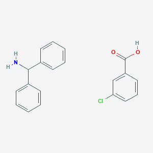 molecular formula C20H18ClNO2 B069563 Benzenemethanamine, alpha-phenyl-, 3-chlorobenzoate CAS No. 171507-26-9
