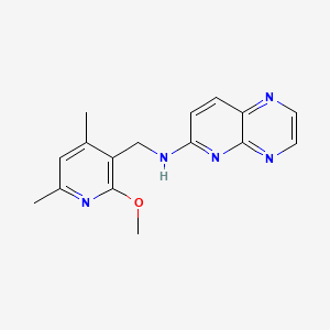 molecular formula C16H17N5O B6956568 N-[(2-methoxy-4,6-dimethylpyridin-3-yl)methyl]pyrido[2,3-b]pyrazin-6-amine 