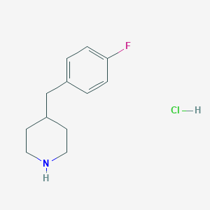 molecular formula C12H17ClFN B069566 4-(4-Fluorobenzyl)piperidine hydrochloride CAS No. 193357-52-7