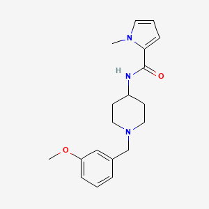 molecular formula C19H25N3O2 B6956646 N-[1-[(3-methoxyphenyl)methyl]piperidin-4-yl]-1-methylpyrrole-2-carboxamide 