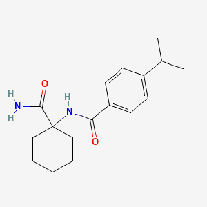 molecular formula C17H24N2O2 B6956737 N-(1-carbamoylcyclohexyl)-4-propan-2-ylbenzamide 