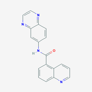 molecular formula C18H12N4O B6956748 N-quinoxalin-6-ylquinoline-5-carboxamide 