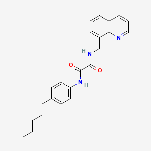 molecular formula C23H25N3O2 B6956827 N'-(4-pentylphenyl)-N-(quinolin-8-ylmethyl)oxamide 